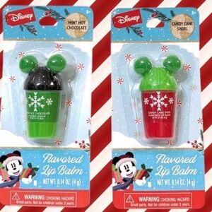 Disney Mickey Mouse Ears Set of 2 Christmas Flavored Lip Balms